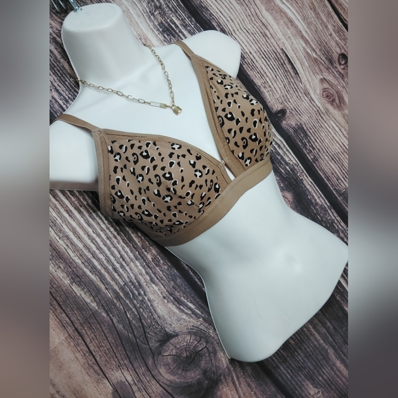 Lively Leopard Print Tan Bralette Size 2 - Picture 3 of 5